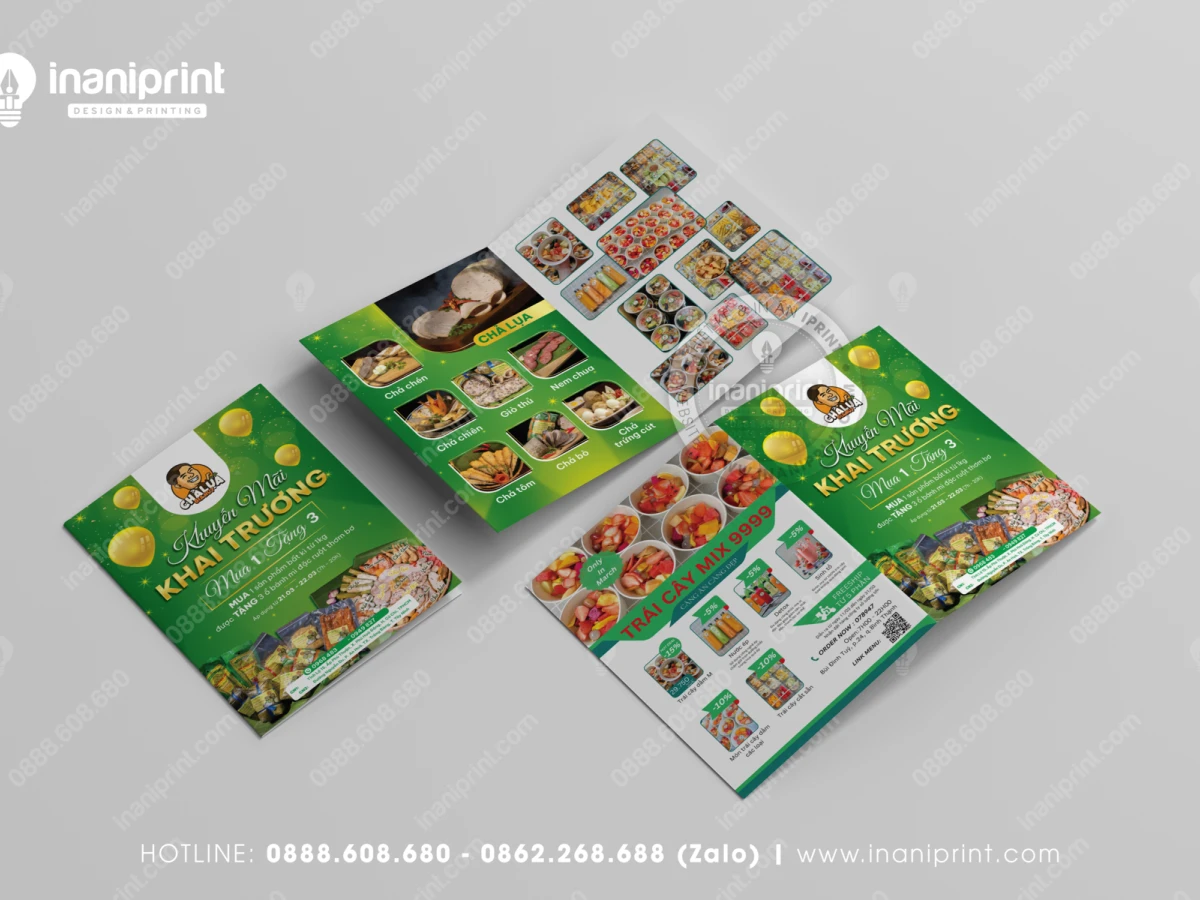 mẫu tờ rơi đồ ăn