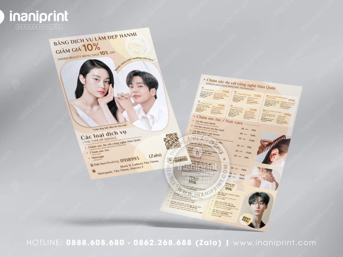 mẫu tờ rơi thẩm mỹ