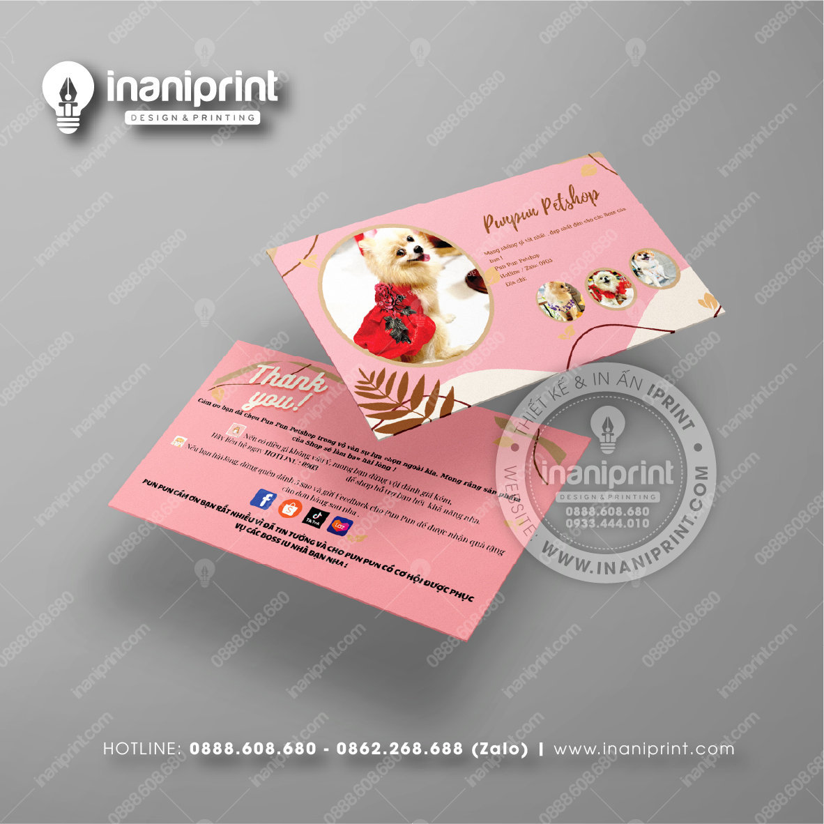 Mẫu Card Visit Pet Shop, Name Card Tiệm Thú Cưng, Danh Thiếp Pet Shop Đẹp Giá Rẻ