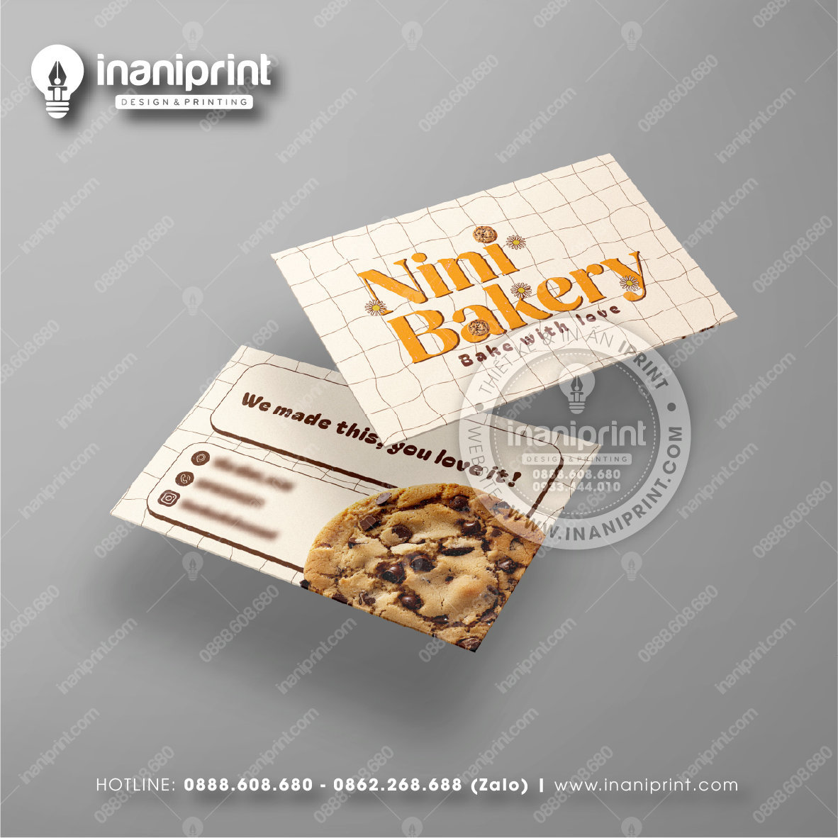 Mẫu Card Visit Tiệm Bánh, Name Card Shop Bánh, Danh Thiếp Tiệm Bánh Đẹp Giá Rẻ