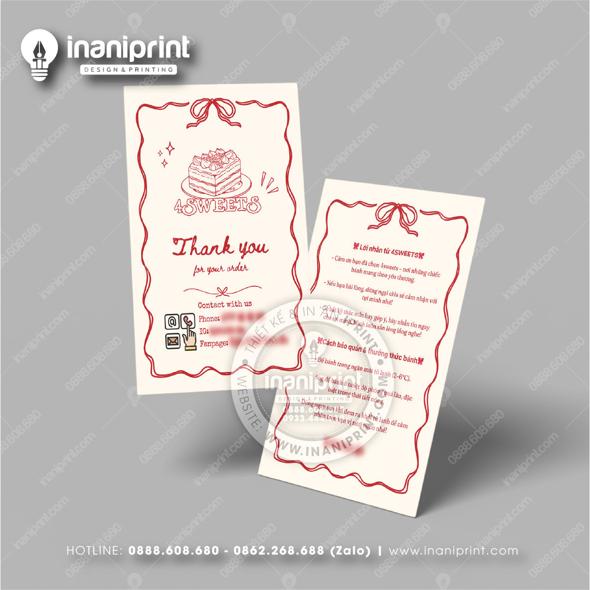Mẫu Card Visit Tiệm Bánh, Name Card Shop Bánh, Danh Thiếp Tiệm Bánh Đẹp Giá Rẻ