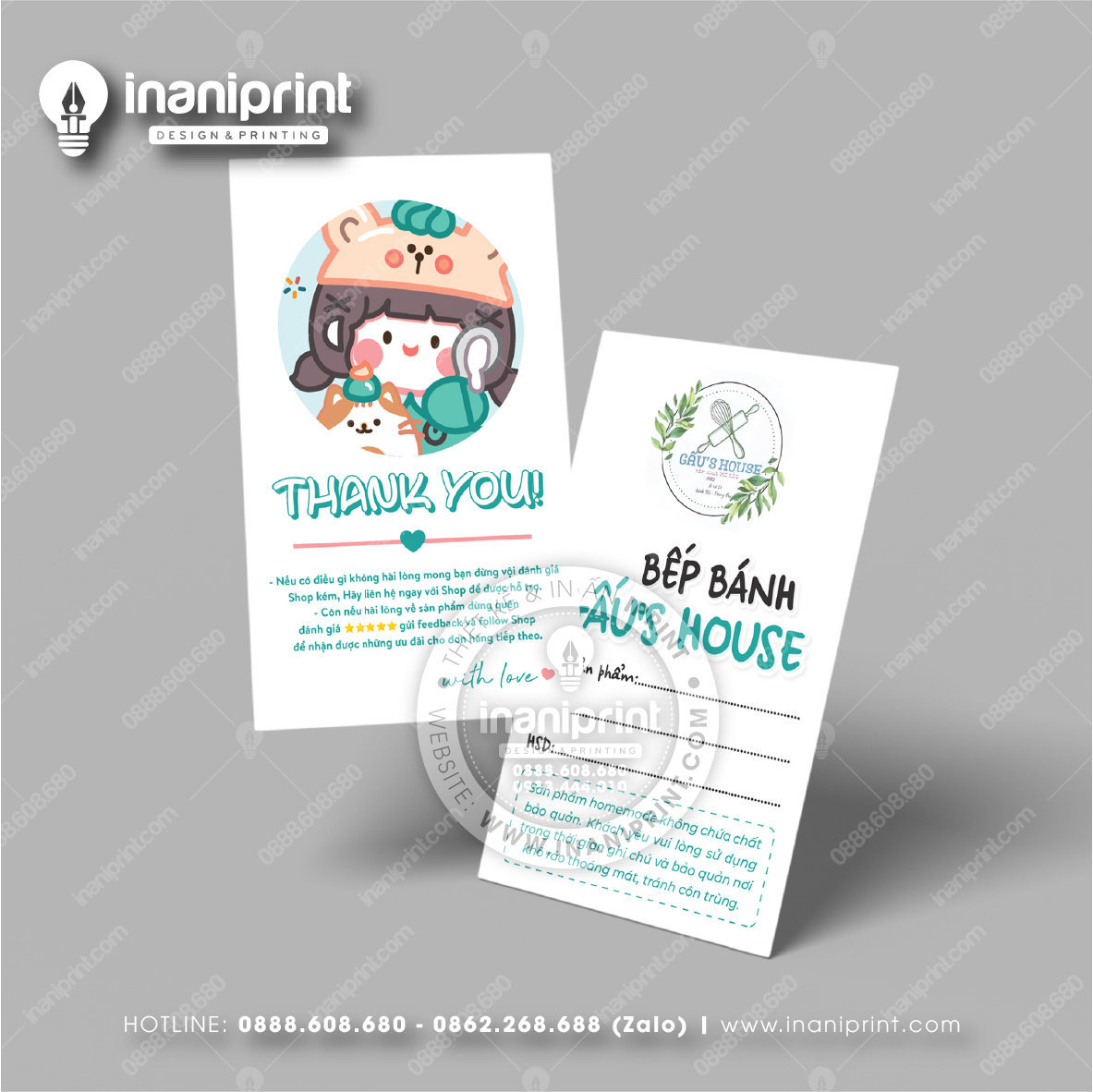Mẫu Card Visit Tiệm Bánh, Name Card Shop Bánh, Danh Thiếp Tiệm Bánh Đẹp Giá Rẻ