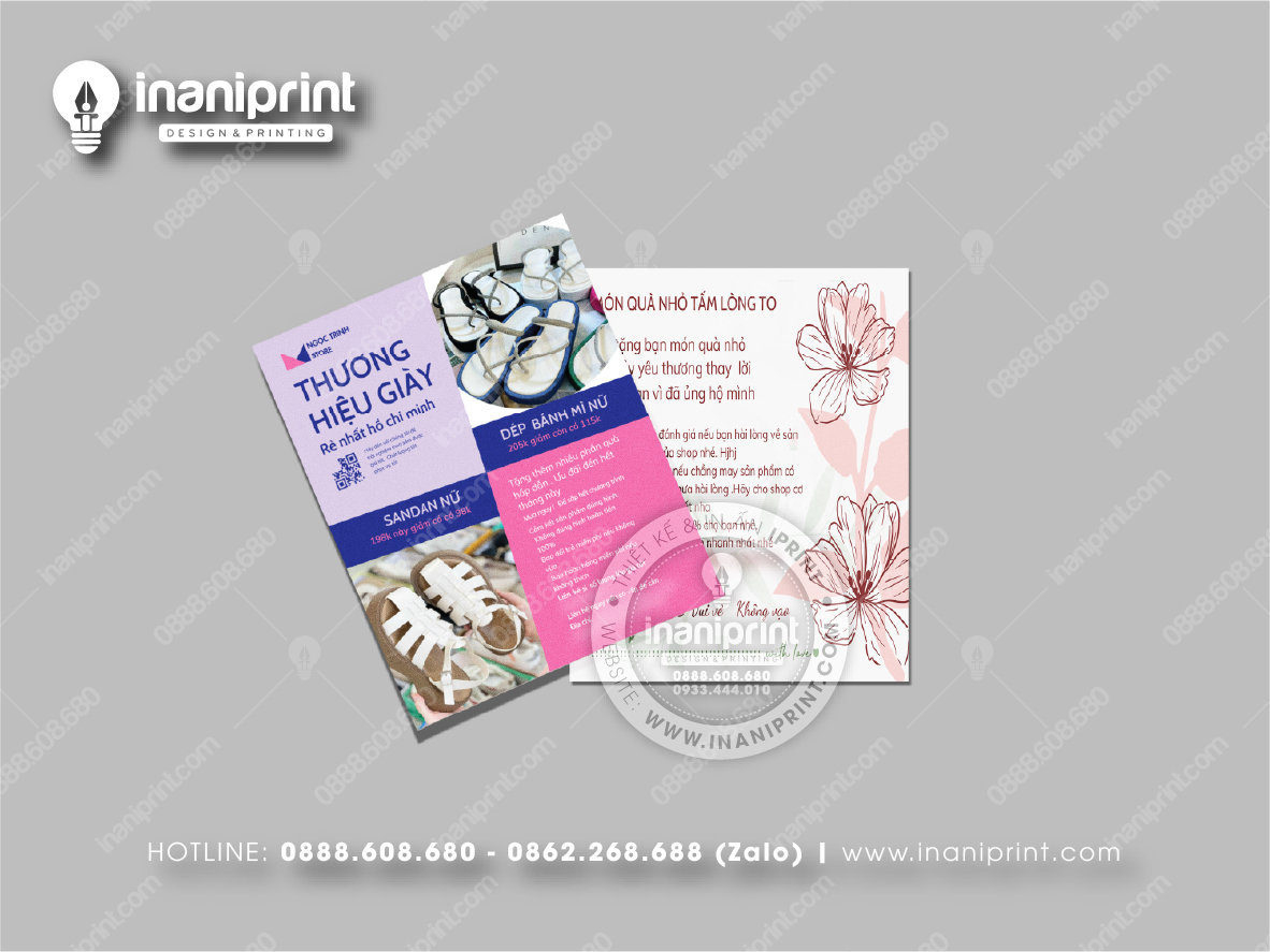Mẫu Card Visit Shop Giày Dép, Name Card Tiệm Giày Dép, Danh Thiếp Shop Giày Dép Đẹp Giá Rẻ