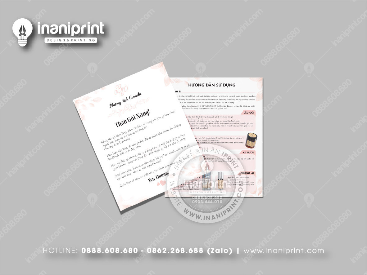 Mẫu Card Visit Shop Mỹ Phẩm, Name Card Tiệm Mỹ Phẩm, Danh Thiếp Shop Mỹ Phẩm Đẹp Giá Rẻ