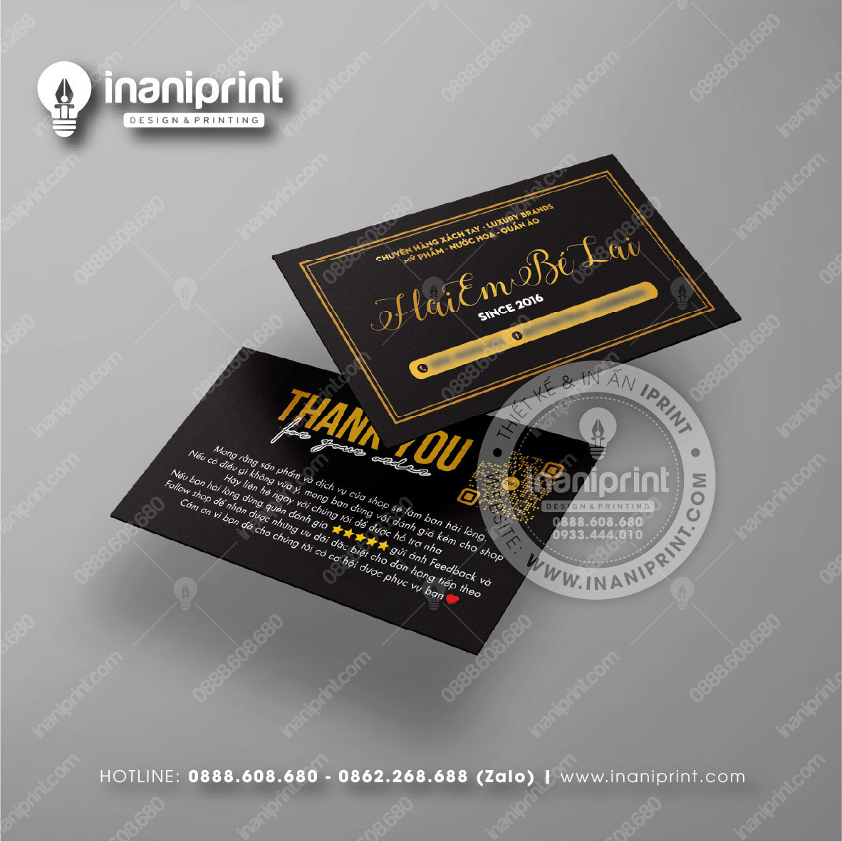 Mẫu Card Visit Shop Mỹ Phẩm, Name Card Tiệm Mỹ Phẩm, Danh Thiếp Shop Mỹ Phẩm Đẹp Giá Rẻ