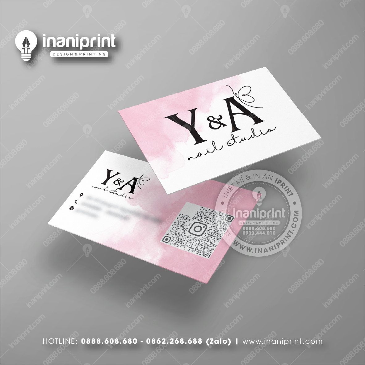 Mẫu Card Visit Nails Shop, Name Card Tiệm Nails, Danh Thiếp Shop Nails Đẹp Giá Rẻ