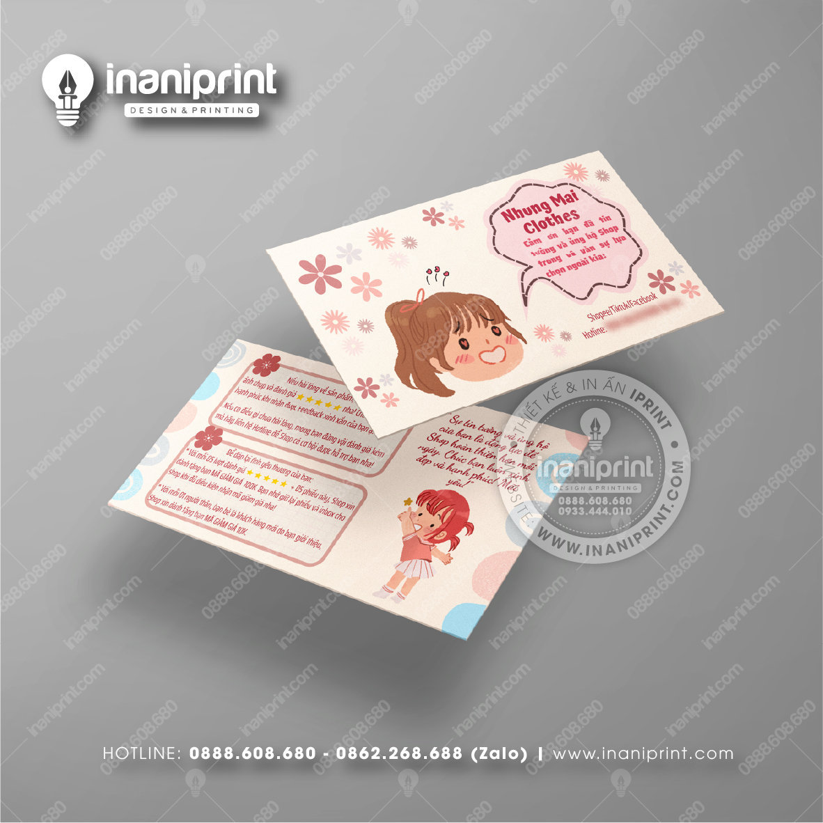 Mẫu Card Visit Shop Quần Áo, Name Card Tiệm Quần Áo, Danh Thiếp Shop Thời Trang Đẹp Giá Rẻ