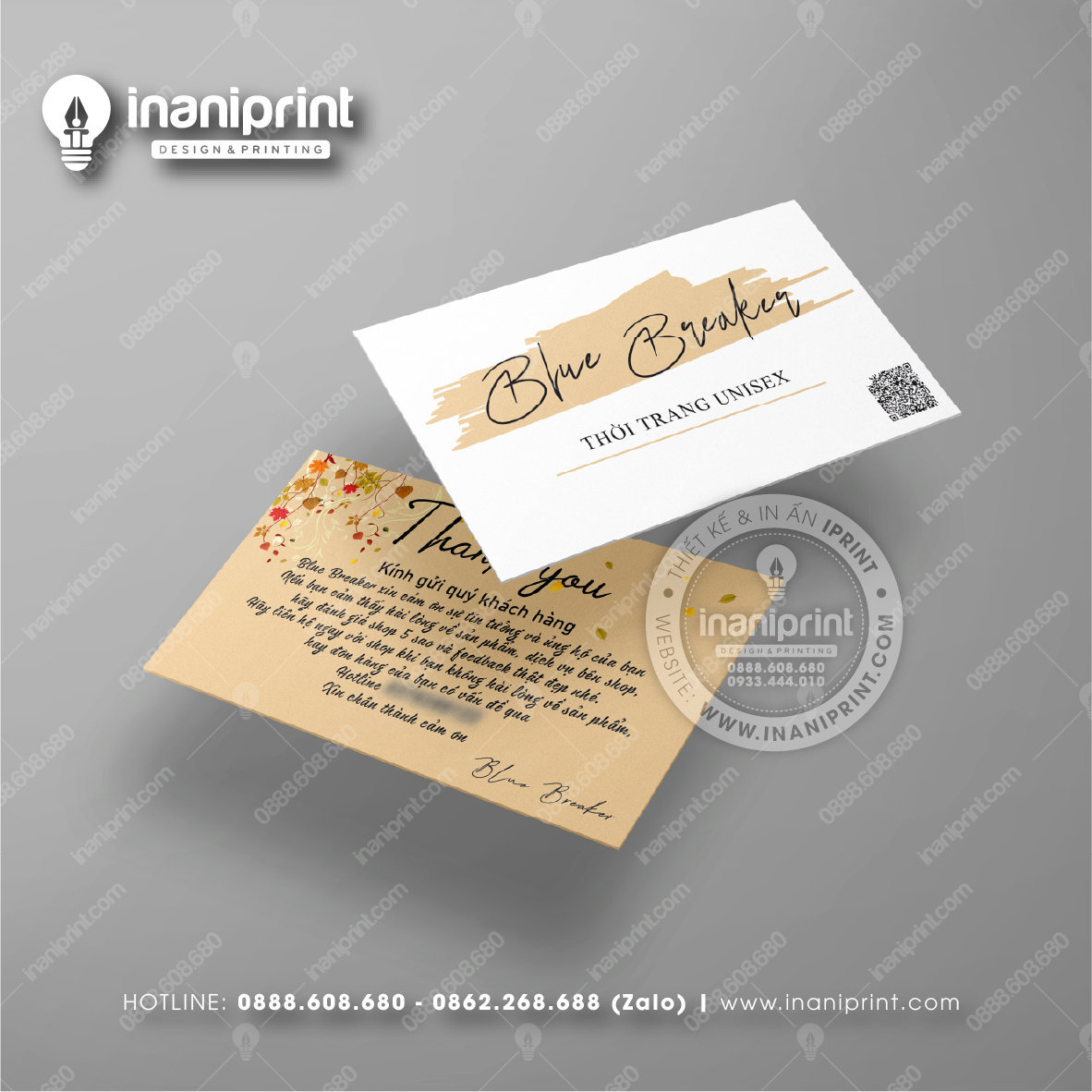 Mẫu Card Visit Shop Quần Áo, Name Card Tiệm Quần Áo, Danh Thiếp Shop Thời Trang Đẹp Giá Rẻ