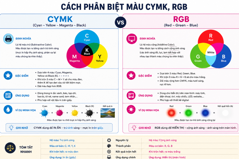 phân biệt màu cmyk và rgb