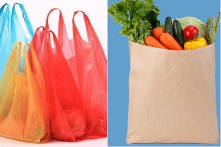 So sánh túi giấy với túi nilon đựng thực phẩm