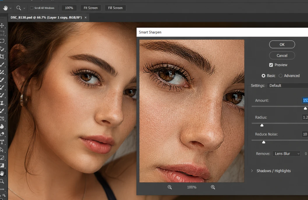 làm nét ảnh photoshop