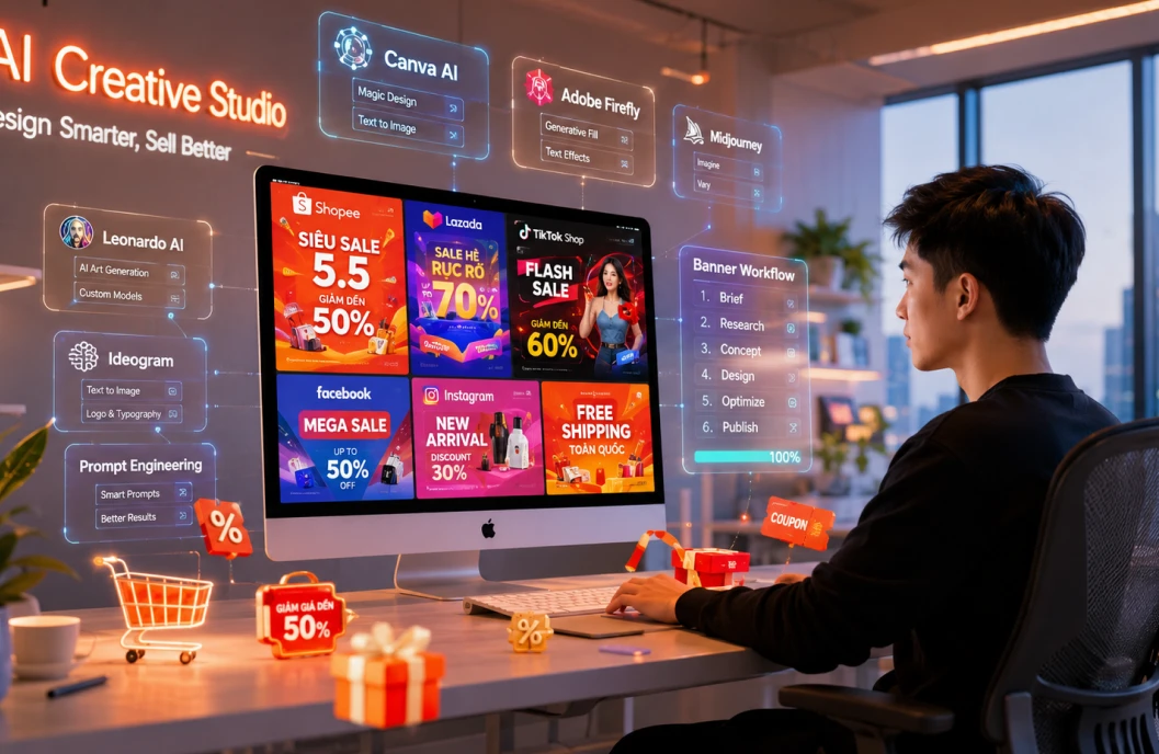 tạo banner chuyên nghiệp bằng video AI