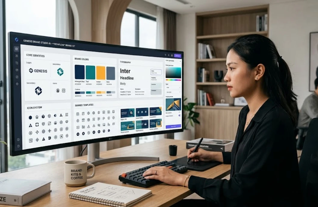 tạo brand kit bằng AI