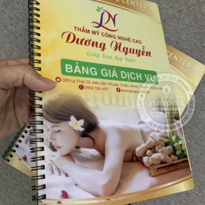 Mẫu Menu Bồi Tiệm Spa, Bảng Giá Bồi Tiệm Spa, Thực Đơn Bồi Tiệm Spa Đẹp Giá Rẻ