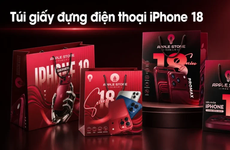 20 Mẫu Túi Giấy Đẹp iPhone 18 – Gợi Ý Cho Shop Điện Thoại & Phụ Kiện 2026