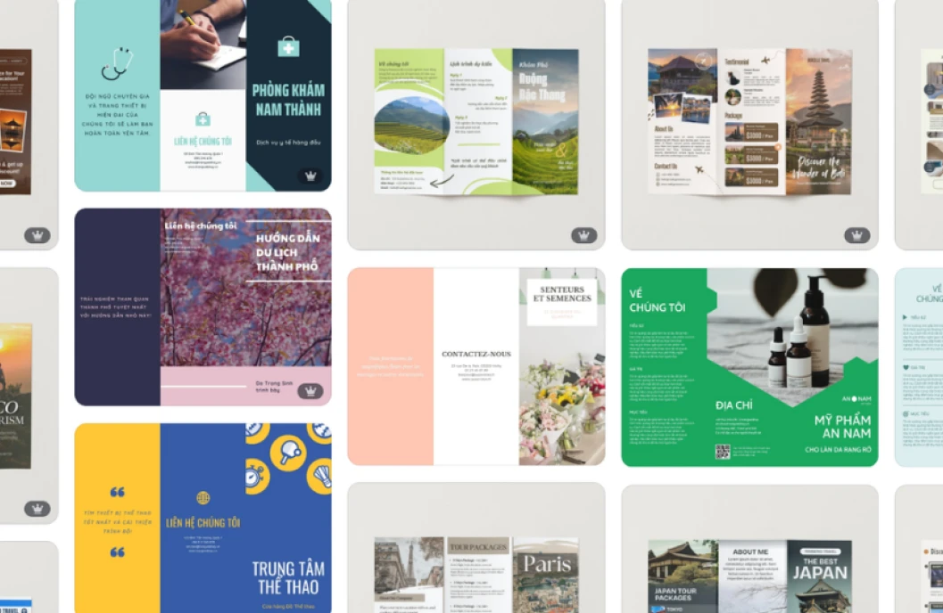 các mẫu brochure trên canva