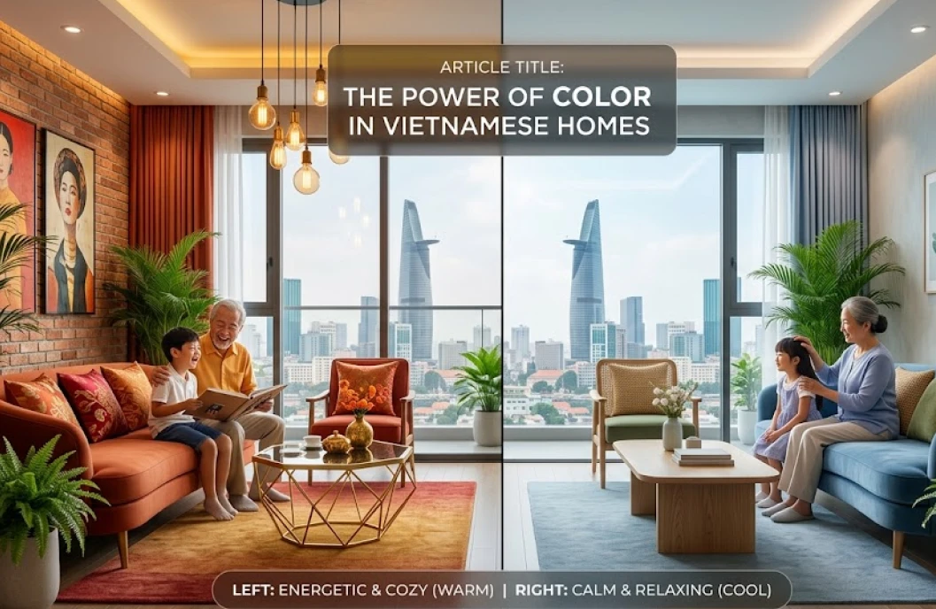 màu nóng lạnh trong cuộc sống