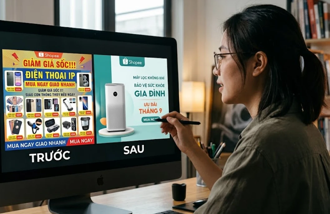 tạo banner shopee trên canva