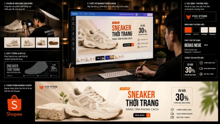 Cách Thiết Kế Banner Shopee Bằng Canva Đẹp, Chuẩn Kích Thước Và Tăng Tỷ Lệ Click
