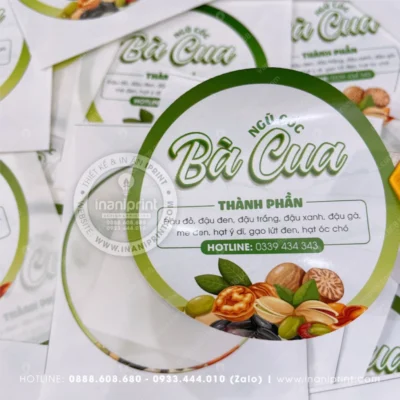 Mẫu Tem Shop Ngũ Cốc, Tem Nhãn Shop Ngũ Cốc, Decal Dán Shop Ngũ Cốc, Tem Dán Shop Ngũ Cốc Đẹp Giá rẻ