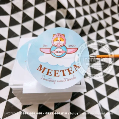 Mẫu Tem Shop Trà Sữa, Tem Nhãn Shop Trà Sữa, Decal Dán Shop Trà Sữa, Tem Dán Shop Trà Sữa Đẹp Giá rẻ