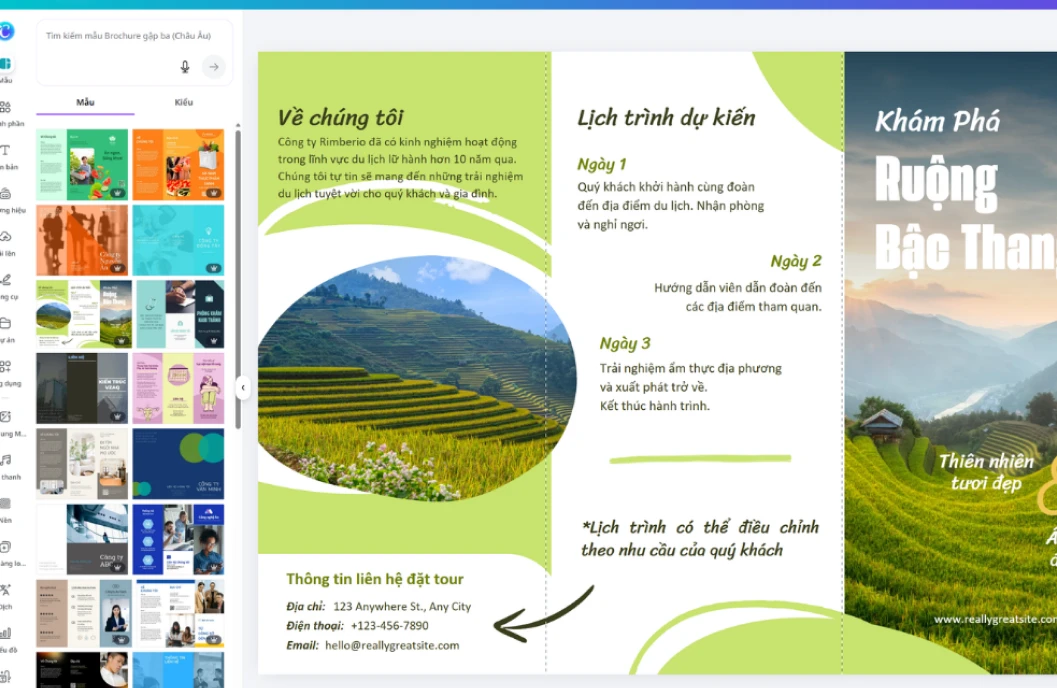 thiết kế catalogue bằng canva