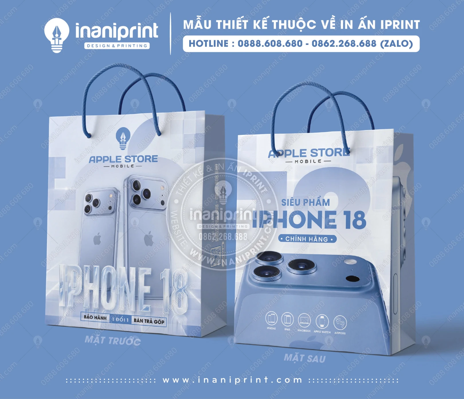 túi giấy đựng điện thoại iphone 18