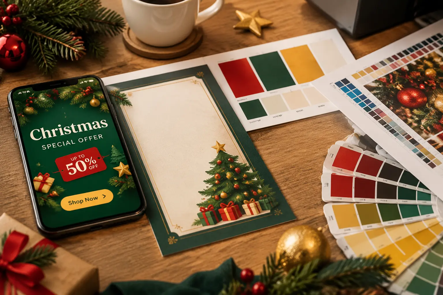 cách phối màu trong thiết kế noel - hình ảnh minh họa