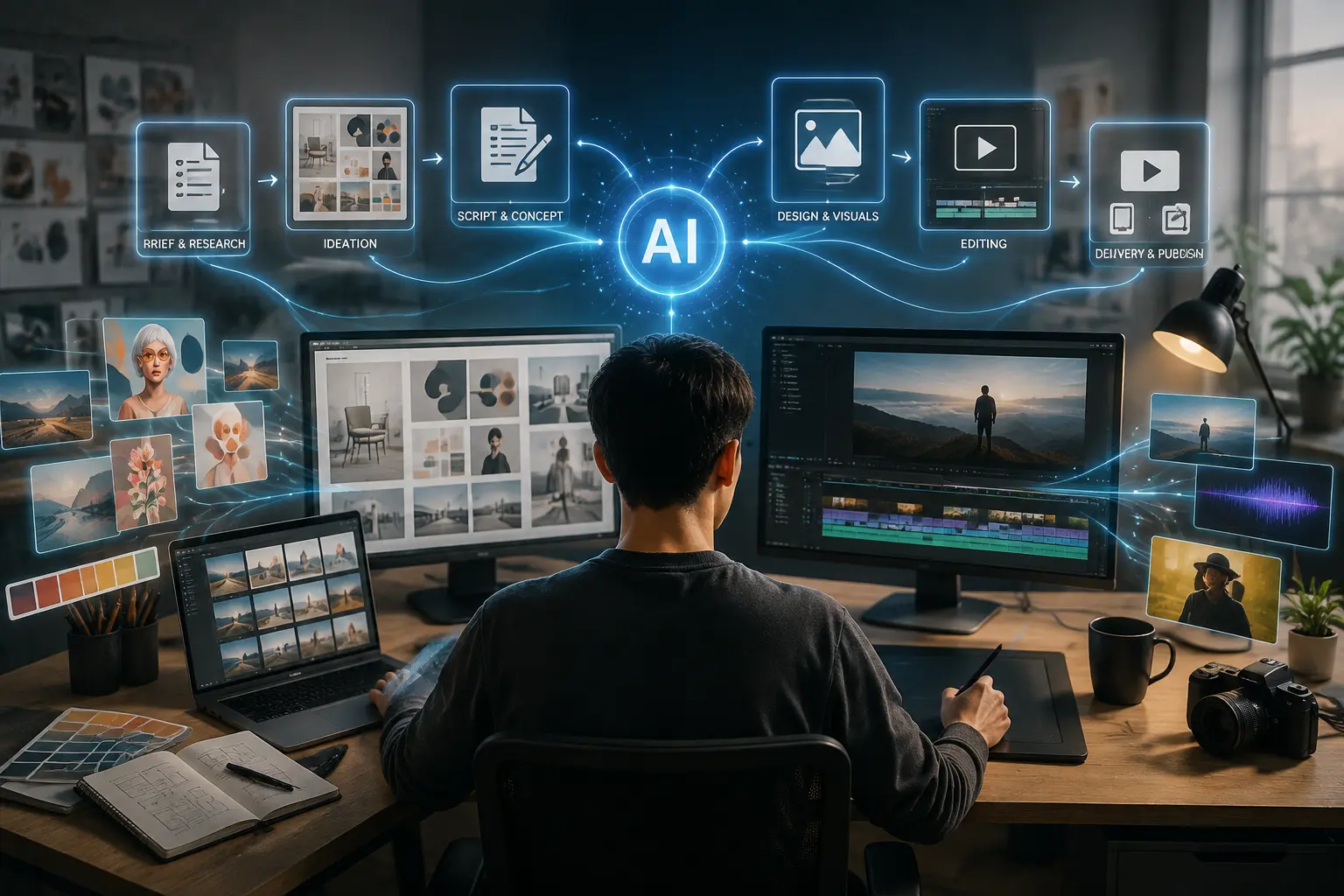 AI đang thay đổi quy trình làm việc của designer và video creator - hình ảnh minh họa