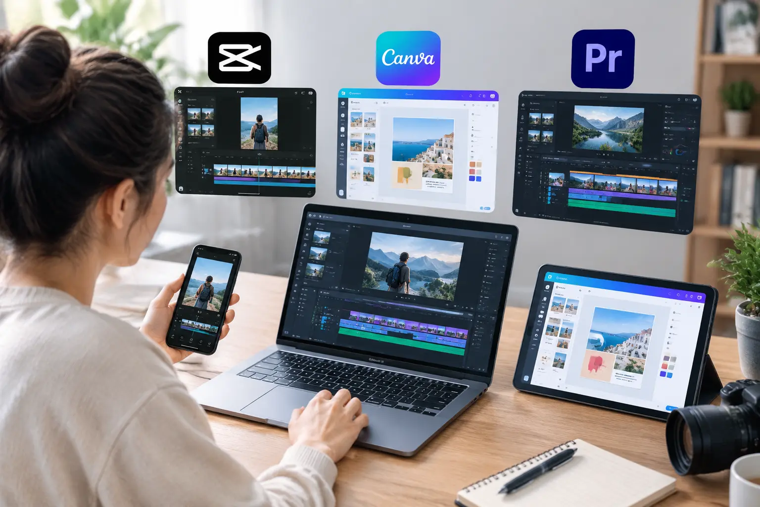 CapCut, Canva hay Premiere - hình ảnh minh họa