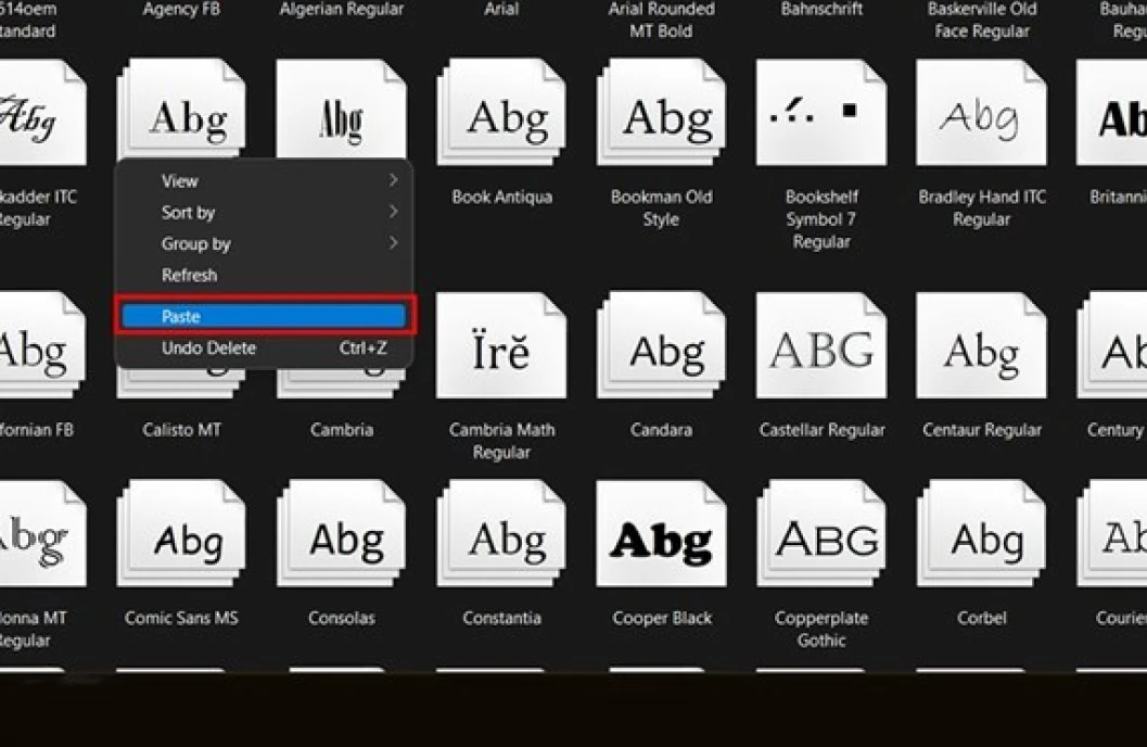 cài đặt font trong photoshop
