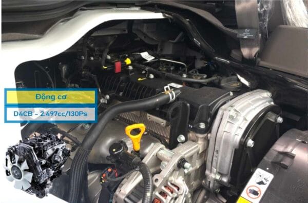 Động cơ D4CB - 2.5L Mạnh mẽ vượt trội
