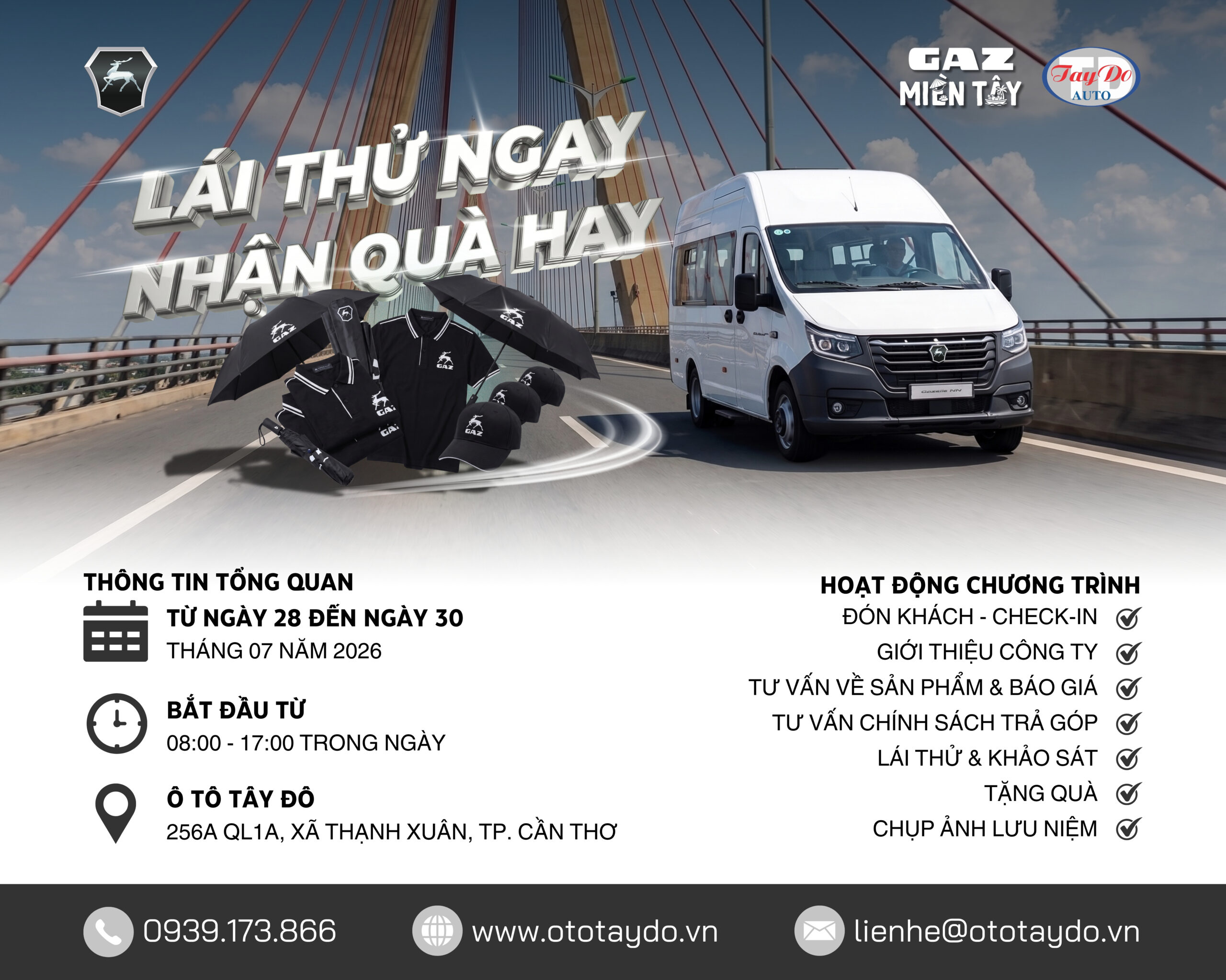 Sự kiện lái thử xe khách GAZelle NN 16 chỗ tại Ô Tô Tây Đô