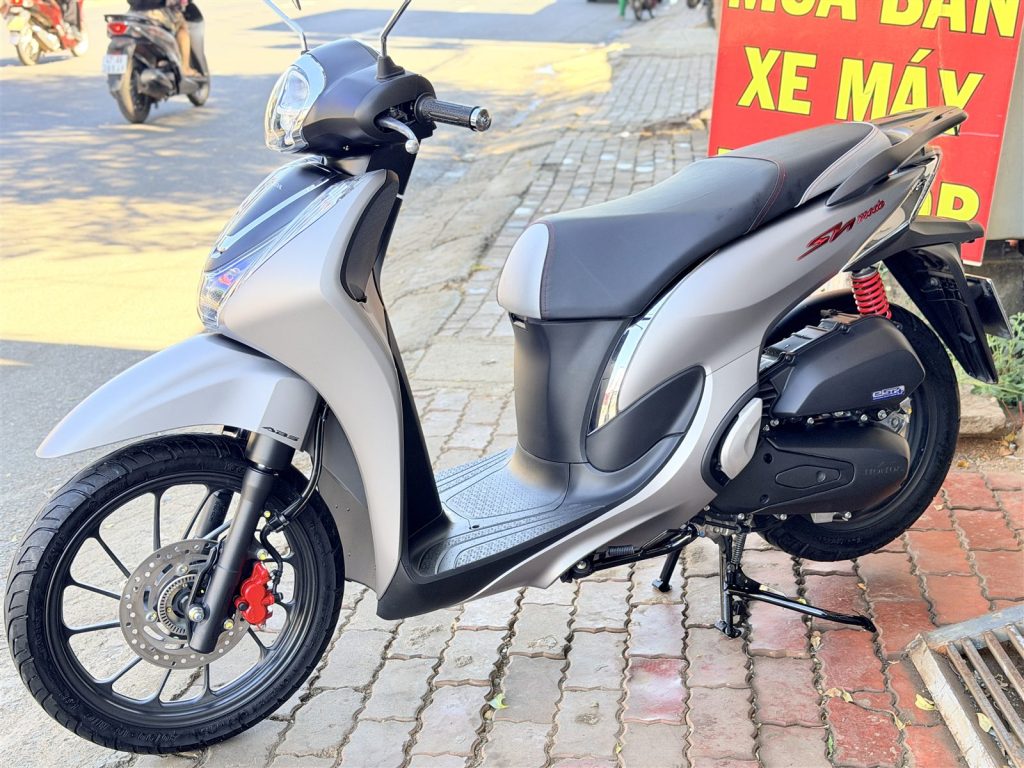 SH Mode 2025 lướt phanh ABS xám lông chuột nhìn ngang bên trái