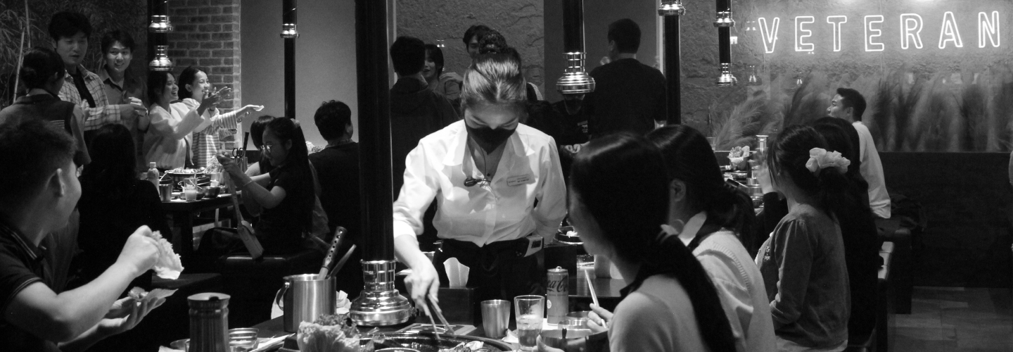 Diners at Veteran Restaurant